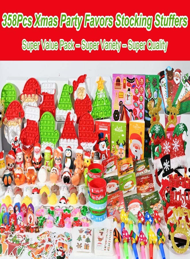 PLOUGVI 358PCS Christmas Party Favors Supplies Decoration, Goodie Bag Pinata Stocking Stuffers Bulk, Treasure Box Toy for Classroom Rewards, Advent Calendar Stuff Filler, Carnival Prizes, Xmas Birthday Gifts - Image 2